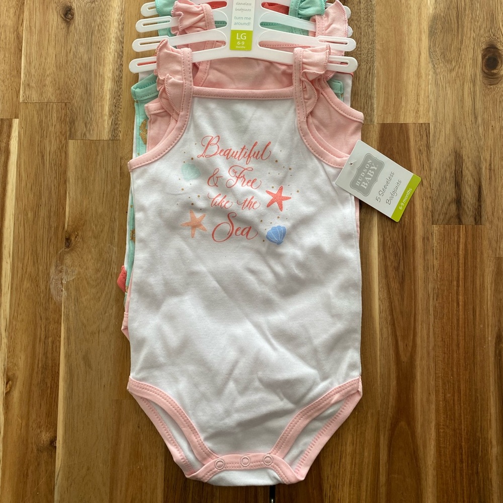 Set of 4 6-9 month bodysuits